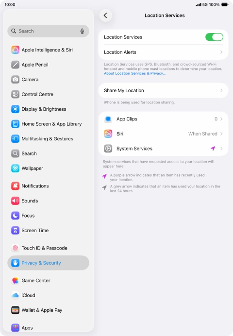 Press the required app. Press the required app.