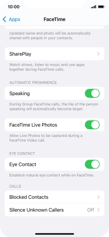 Press Blocked Contacts. Press Blocked Contacts.