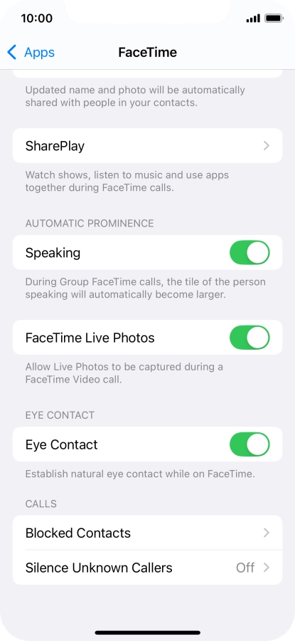 Press Blocked Contacts. Press Blocked Contacts.