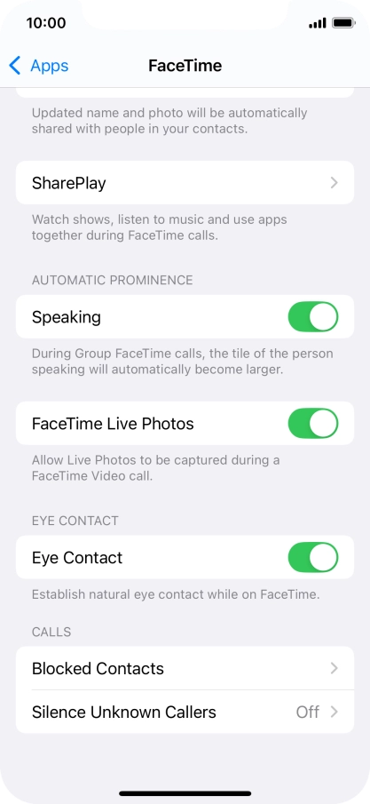 Press Blocked Contacts. Press Blocked Contacts.