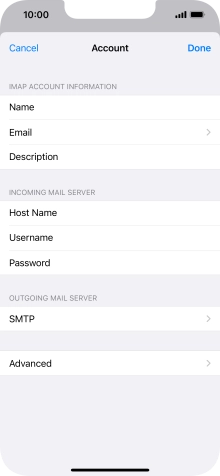 Press SMTP. Press SMTP.