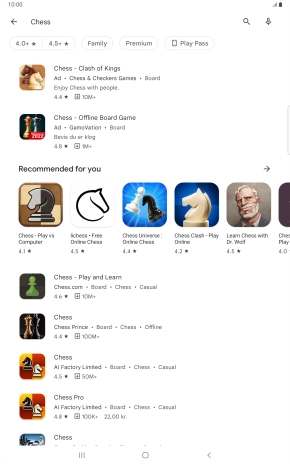 Press the required app. Press the required app.