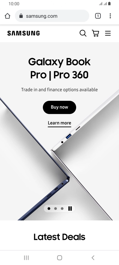 Press the menu icon. Press the menu icon.
