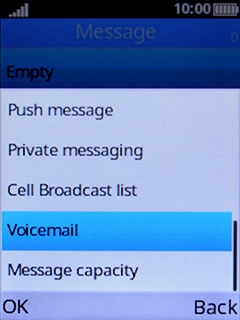 Select Voicemail. Select Voicemail.