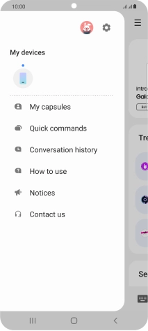 Press the settings icon. Press the settings icon.