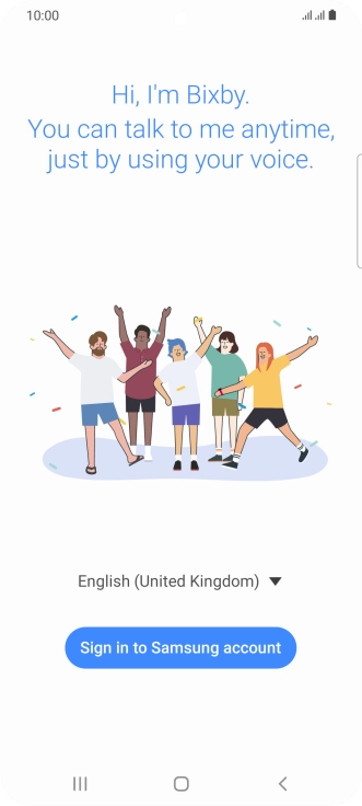 Press Sign in to Samsung account. Press Sign in to Samsung account.