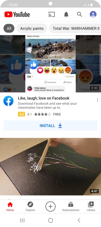 Press the search icon.