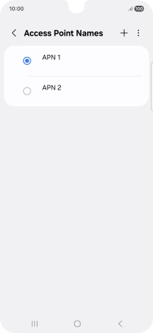 Press the field next to the data connection to activate it.