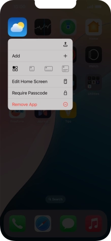 Press Remove App.