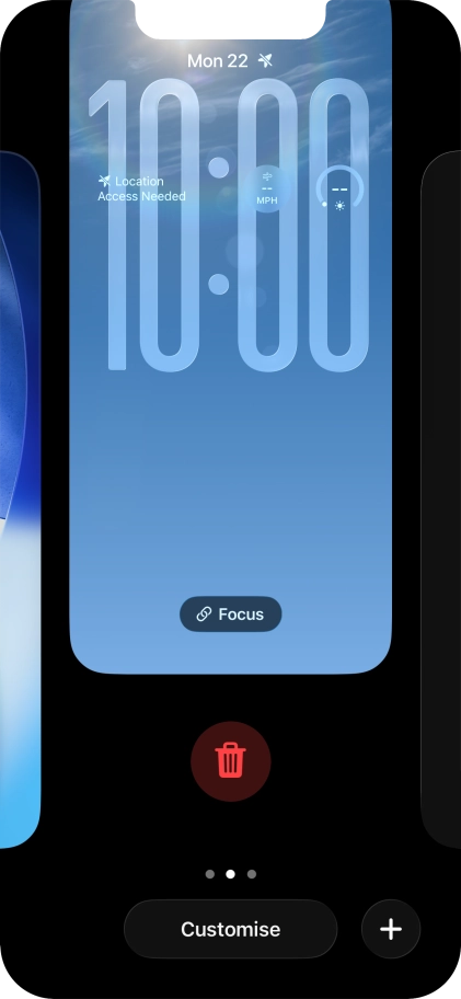 Press the delete icon.