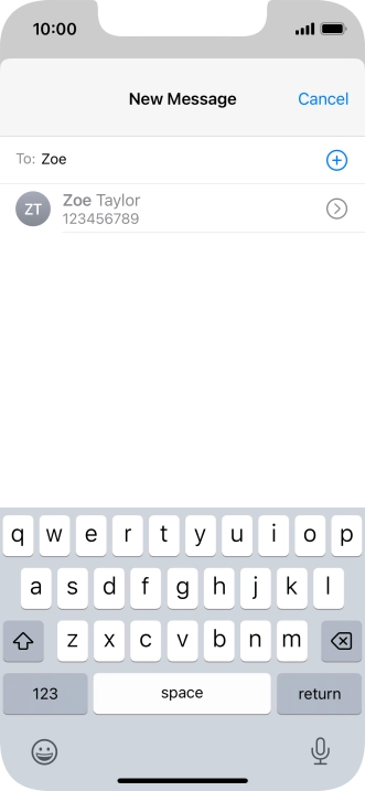 Press the required contact. Press the required contact.