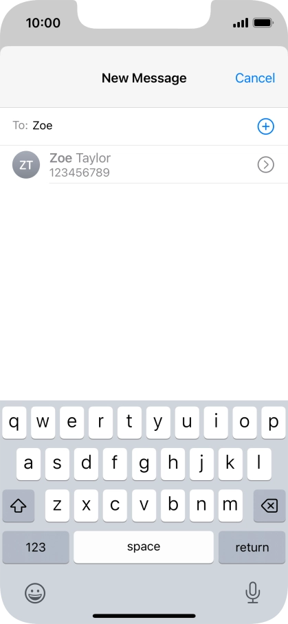 Press the required contact. Press the required contact.