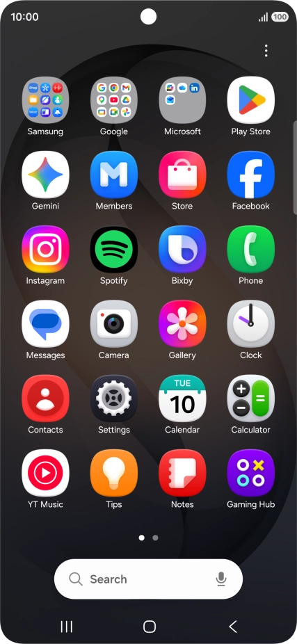 Press Gallery and go to the required folder. Press Gallery and go to the required folder.