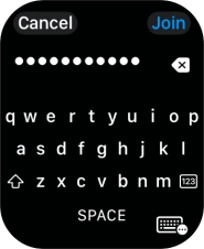 Key in the password for the Wi-Fi network and press Join. Key in the password for the Wi-Fi network and press Join.