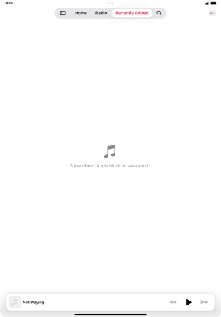 Press the iPad icon. Press the iPad icon.