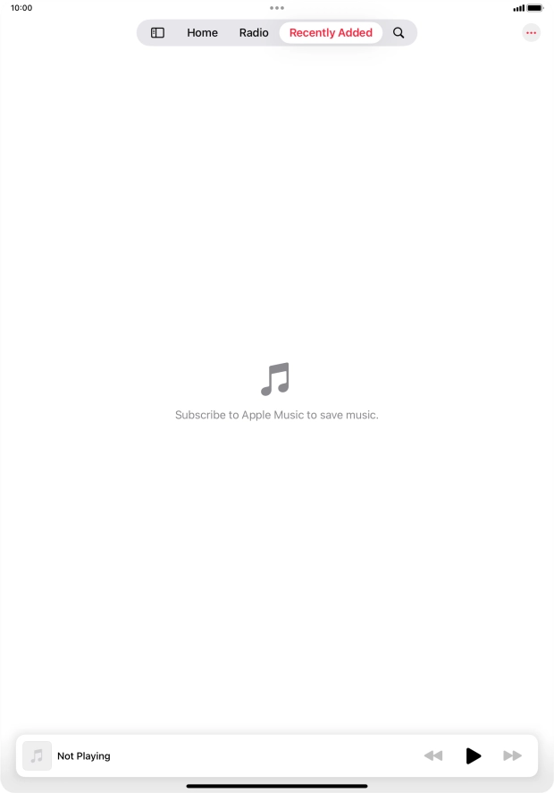 Press the iPad icon. Press the iPad icon.