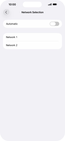 If you turn off the function, press the required network.