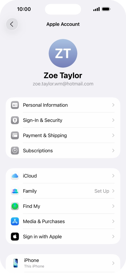 Press iCloud.