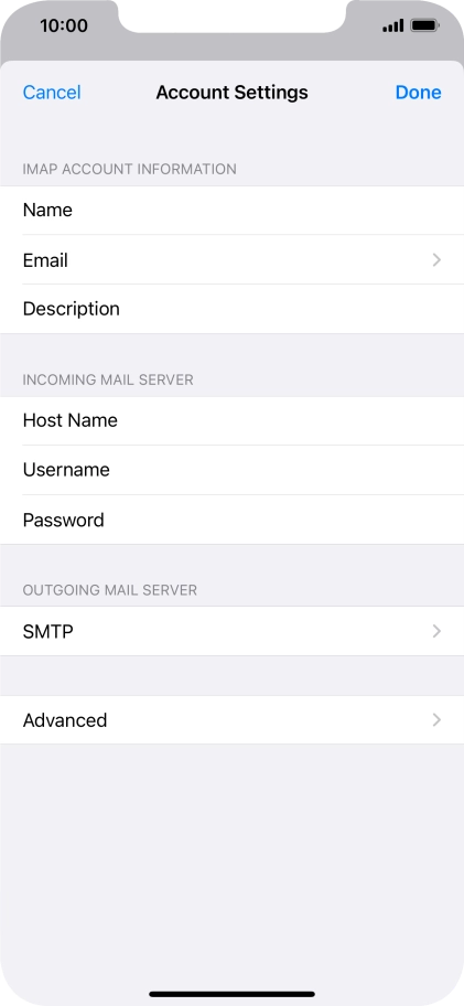 Press SMTP.