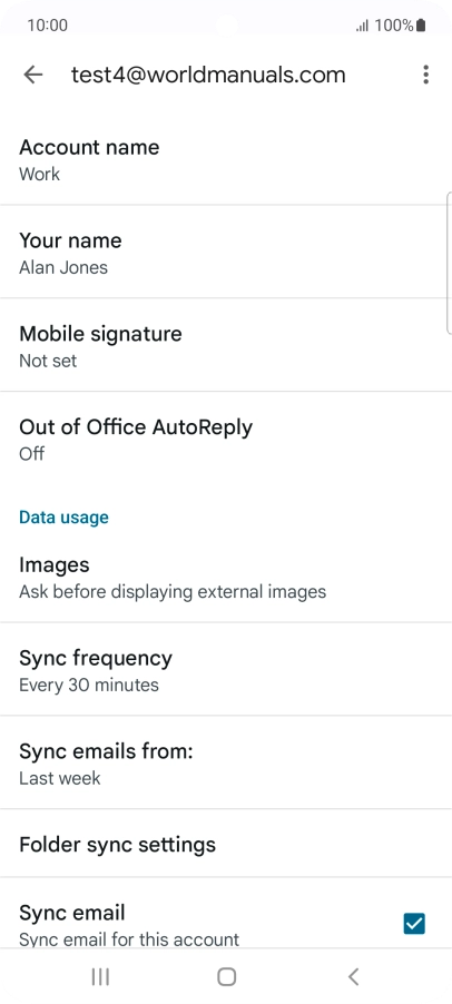 Press Account name and key in the required name. Press Account name and key in the required name.