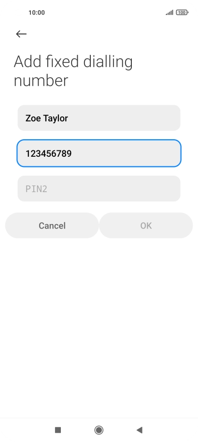 Press PIN2.