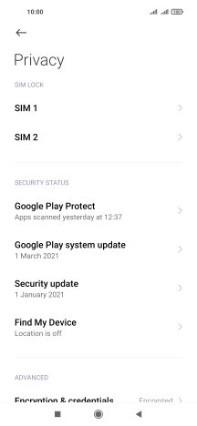 Press the required SIM.