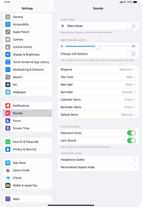 Press Text Tone.