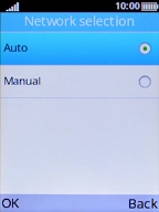 If you want to select a network automatically, select Auto.