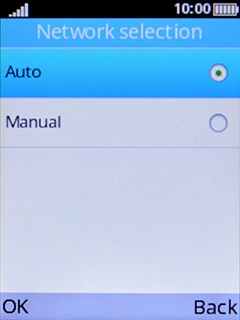 If you want to select a network automatically, select Auto.