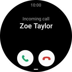 Press the accept call icon and slide your finger upwards to answer the call.