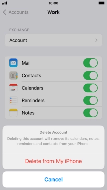 Press Delete from My iPhone.