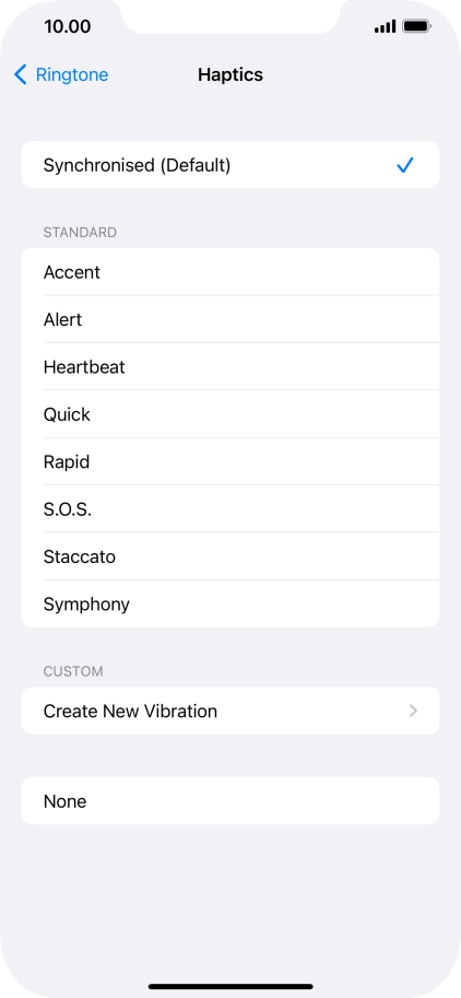 Press the required setting to turn on the function. Press the required setting to turn on the function.