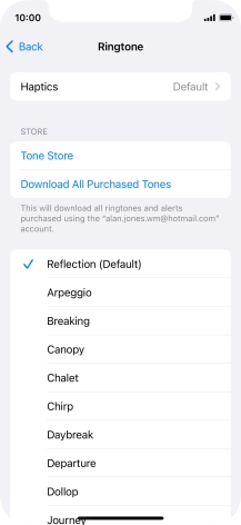 Press the required ring tones to hear them.