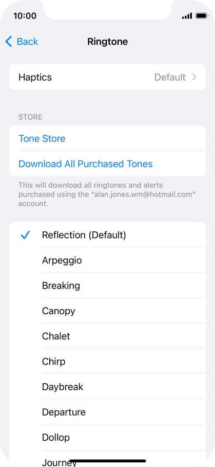 Press the required ring tones to hear them.