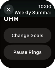 Follow the instructions on the screen to see an activity summary for the current week or to adjust the daily activity goal.