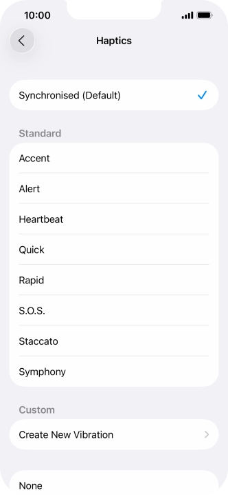 Press the required setting to turn on the function. Press the required setting to turn on the function.