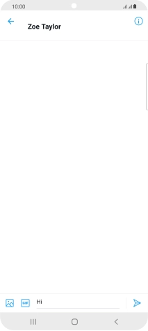Write the required message and press the send icon. Write the required message and press the send icon.