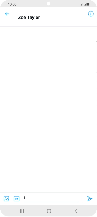 Write the required message and press the send icon. Write the required message and press the send icon.
