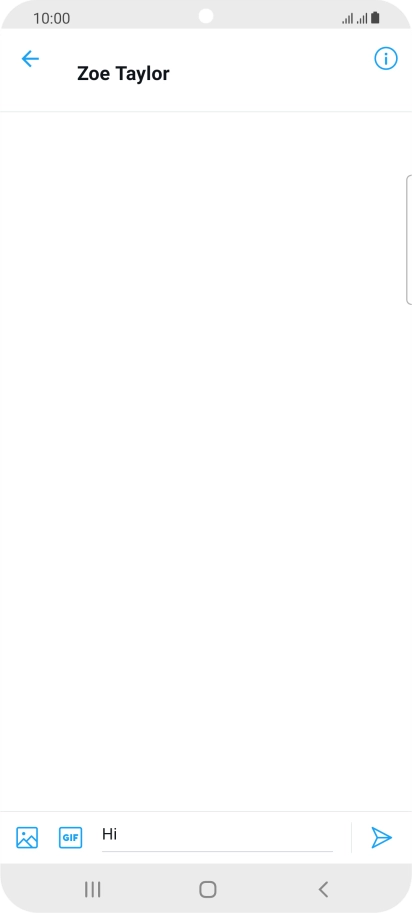 Write the required message and press the send icon. Write the required message and press the send icon.