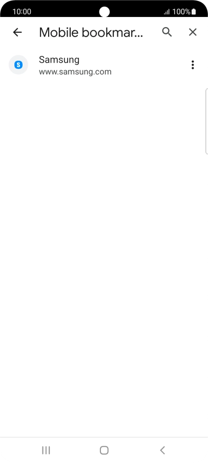 Press the required bookmark. Press the required bookmark.