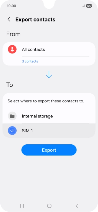 Press Export.