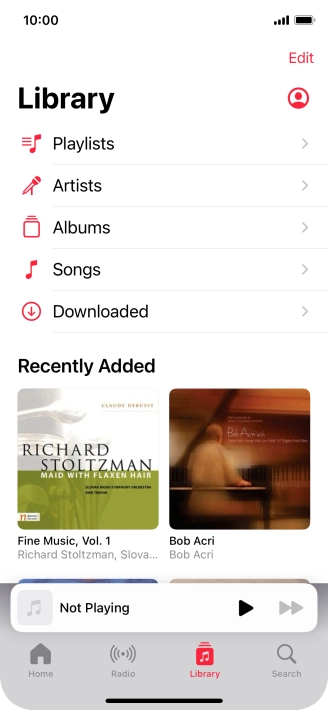Press Playlists.