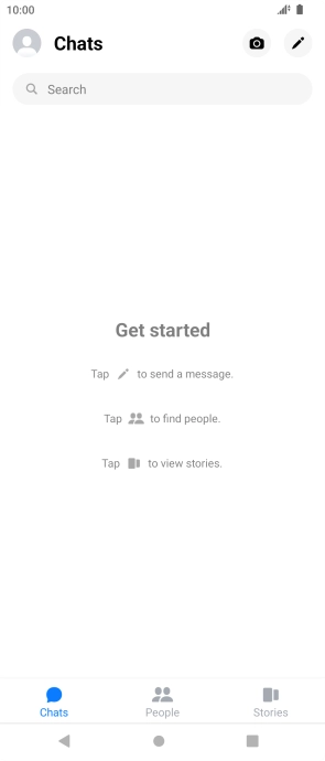 Press the search field. Press the search field.