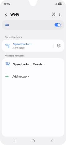 Press the settings icon next to the Wi-Fi network you're connected to.