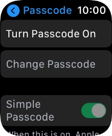 Press Turn Passcode On and key in a lock code of your own choice twice. Press Turn Passcode On and key in a lock code of your own choice twice.