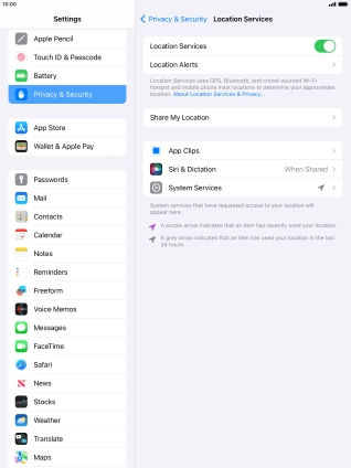 Press the required app.