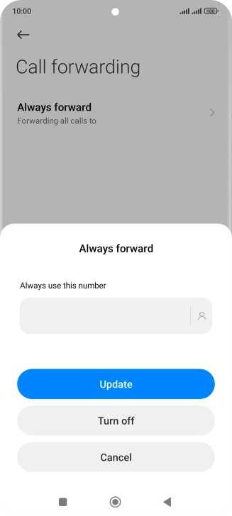 Press Turn off. Press Turn off.