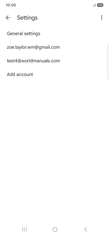 Press the required email account.
