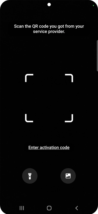 Place the QR code you've received inside the phone camera frame to scan the code. If you’ve deleted your eSIM, you can re-add it using your existing QR code. If you’re having problems, see our FAQ.