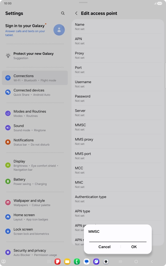 Key in http://mms.vodafone.co.uk/servlets/mms and press OK.